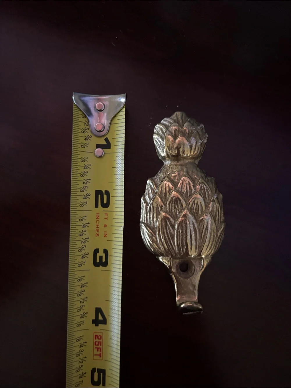 Vintage Brass Pineapple Wall Hook